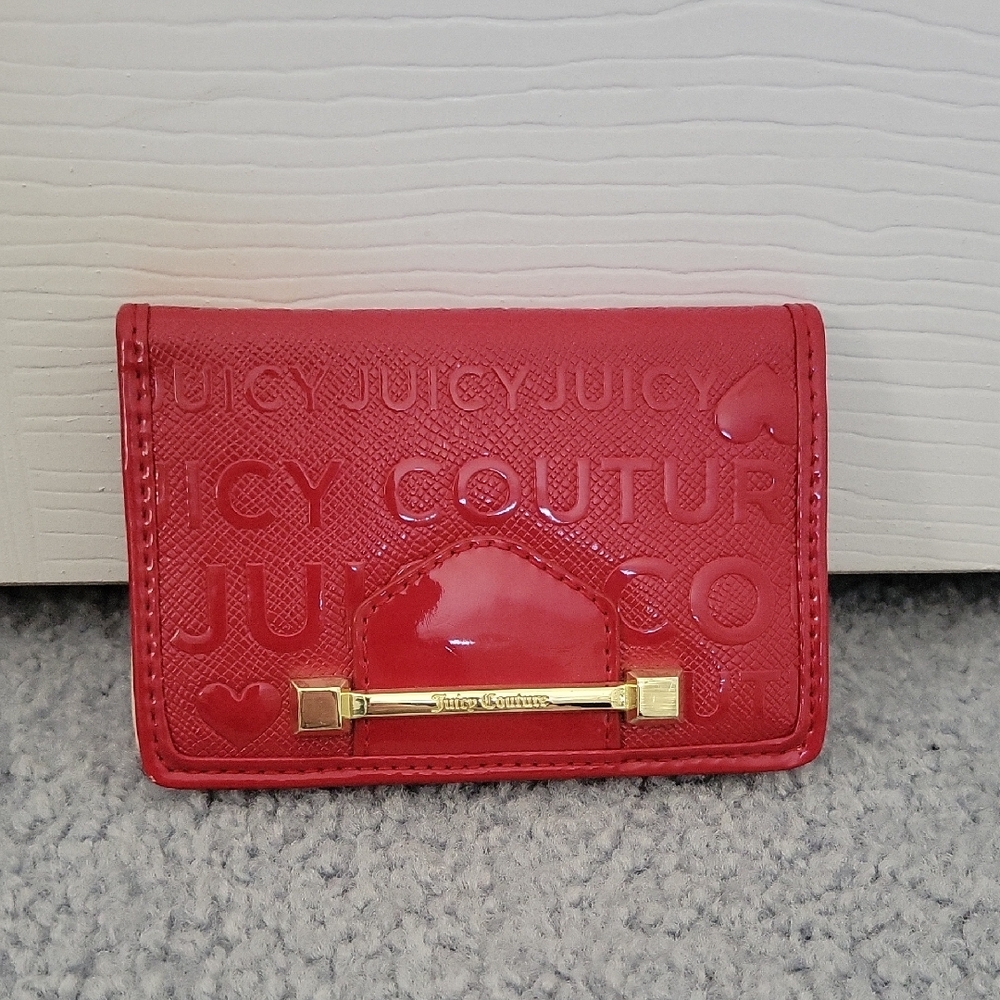 Juicy Couture Embossed Red Card Wallet
